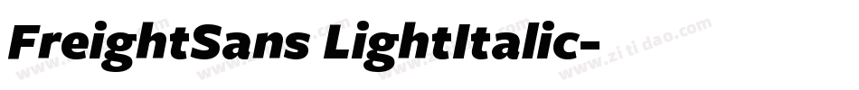 FreightSans LightItalic字体转换